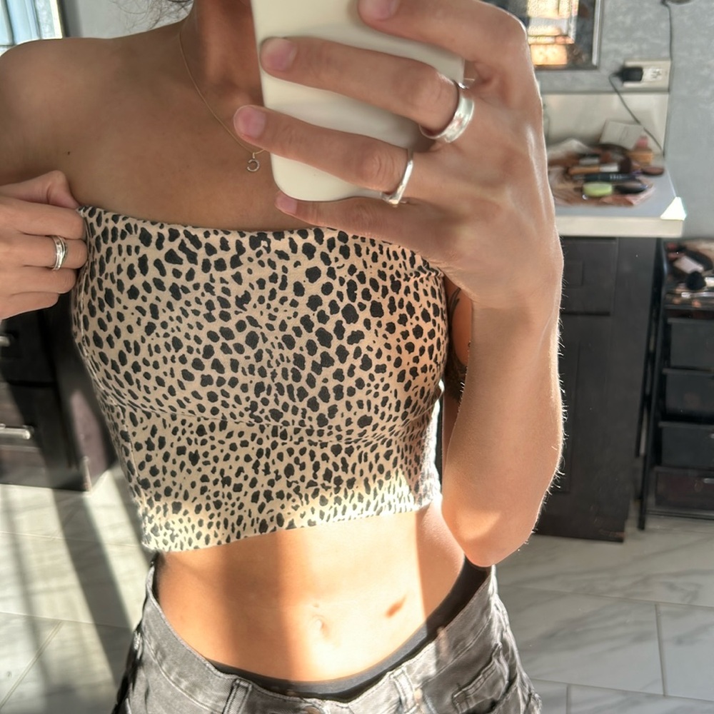 Cheetah print tube top